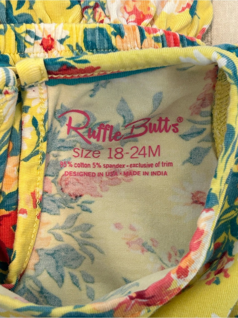 18-24M Ruffle Butts Floral Romper - Picture 7 of 7